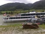 Barco onde almoçamos sobre o Rio Danúbio, na Áustria.