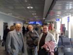 Na chegada a Frankfurt.