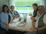 Marisa, Ligia, Sueli e Ivan durante nosso almoço sobre o Rio Danúbio, na Áustria