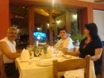 Jantar no hotel Europa, de Olímpia (incluindo a Mariana, via Skype).