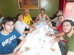 Grupo no almoço durante passeio em Istambul.