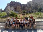 Grupo na visita a o Vale de Göreme na Capadócia.