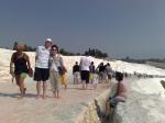 Bruno e Odila nas piscinas de águas quentes e calcárias de Pamukkale.