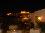 A Acrópolis vista do restaurante de nosso Hotel.