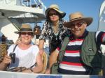 Bete, Marisa e Ivan  a bordo do cruzeiro de 1 dia.