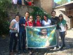 Jovens antes da missa em Javier.