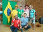 Jovens na chegada em Parla.
