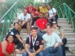 Jovens na chegada em Parla.