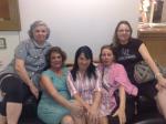 Dinei, Sirlei, Cida, Lucia e Marines no Hall de nosso Hotel Marina em Tel Aviv.
