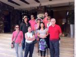 Grupo no hotel em Jerusalém antes da saída para passeio na cidade.