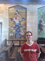 Marcelo, na Basílica da Anunciação, em Nazareth... N.Sra. do Japão.