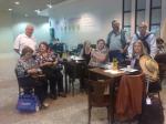 Grupo na saída, no Aeroporto de Porto Alegre.