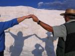 Arte fotográfica no calcário de Pamukkale.