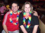 Claudio e Bianca em jantar havaiano, no Sea World.