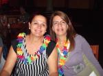 Marlene e Tuka em jantar havaiano, no Sea World.