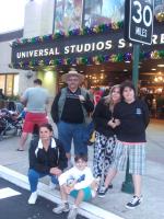 Marlene, Ivan, Mirela, Moises e Lucas no Universal Studios.