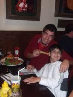 Willian e Lucas em jantar no Hard Rock Cafe.