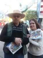 Ivan e Mariana no Island of Adventure.