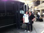Claudio e Bianca a caminho do nosso hotel em Orlando.