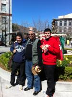 Claudio, Ivan e Iuri no Hollywood Studios.