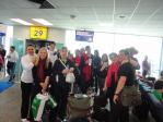 Grupo na espera do voo para Porto Alegre.
