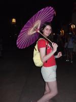 Isabella na China, no parque Epcot.