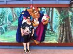 Juliana e a Fera, no Magic Kingdom.