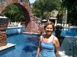 Teca na nossa piscina na Hacienda Vista Hermosa.