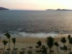 Entardecer em Acapulco visto da sacada de nosso apto no hotel Elcano.
