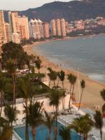Vista da Baia de Acapulco do quarto de nosso Hotel Elcano.