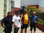 Noe', motorista, Alfredo, guia, Waldemar e Ivan no Shopping La Isla, em Acapulco