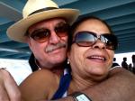 Puhl e Ivanira a bordo do Acarey, em Acapulco.