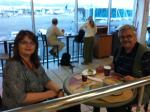 Num momento Lanchinho no aeroporto do Panamá.