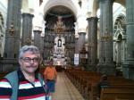 Ivan e Puhl em Igreja no centro de Puebla.