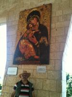 Ivan na Basílica da Anunciação em Nazareth.