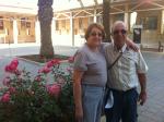 Vana e Cleise na Basílica da Anunciação em Nazareth.