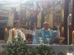 Pe. Rudinei e Pe. Renato na nossa celebração na Basílica da Anunciação.