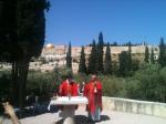 Pe. Rudinei e Pe. Renato celebrando nos Jardins das Oliveiras.