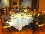 Jantar no hotel em Roma.
