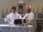 Pe. Rudinei e Pe. Renato em nossa celebração em Belem.