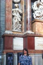 Marisa na Basílica de Santa Maria Maggiore, em Roma.