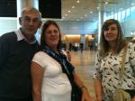 Na nossa chegada a Tel Aviv, aeroporto Benn Gurion.