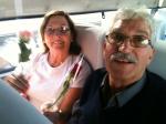 Anna e Henrique a caminho do hotel em Tel Aviv.