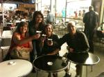 Bernardete, Marisa, Anna e Henrique em passeio pelo Velho Porto de Tel Aviv.