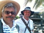 Ivan e Ariel (nosso guia) em Cafarnaum.