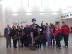 Grupo no aeroporto de Londres!