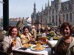 Ivana, Carolina e Nilza em passeio por Bruges, Bélgica. 