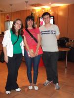 Mariana e Iuri com a guia, Ana.