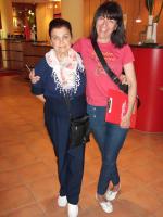 Carolina com a guia, Ana.