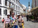 Dolores, Luciana e Wanda em passeio por Bratislava.